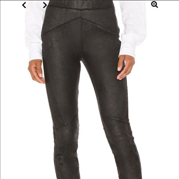Free People Vegan Suede Black Leggings - Picture 3 of 15